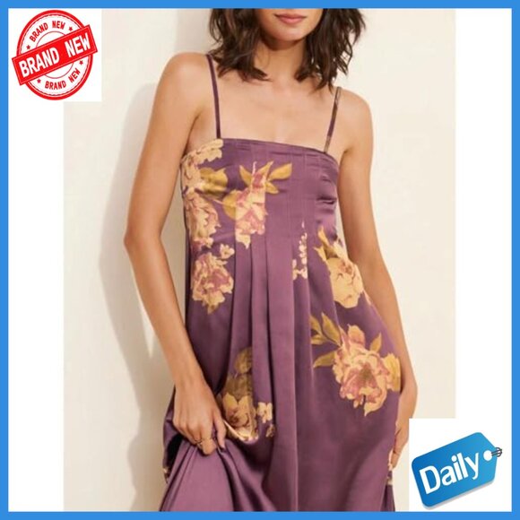 Boho Floral Maxi Dress Backless Spaghetti Strap A-Line Summer Vacation - Picture 5 of 5